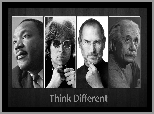 John Lennon, Albert Einstein, Martin Luther King, Steve Jobs